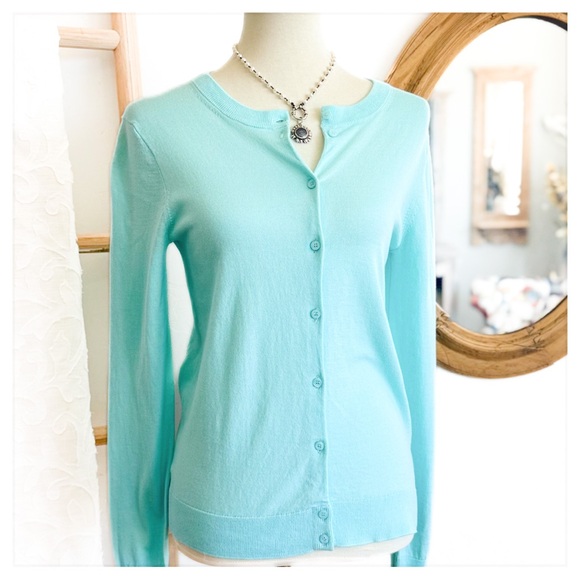 J. Crew Sweaters - J. Crew Robins Egg Blue Soft Cotton Cardigan Sweater